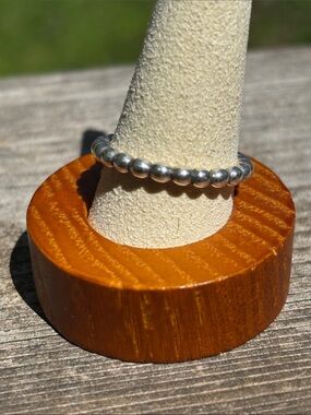 Pandora Sterling Silver Beaded Stackable Ring